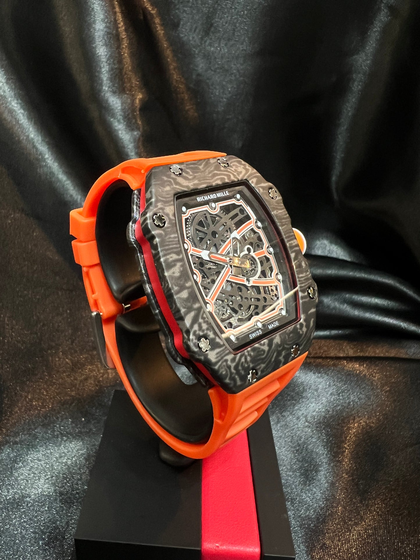 Richard Mille 67-02 Negro Extensible Naranja
