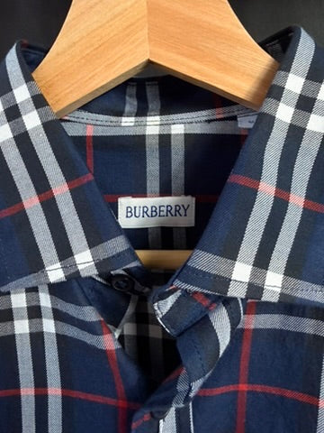 Camisa Burberry Clasica Azul UA