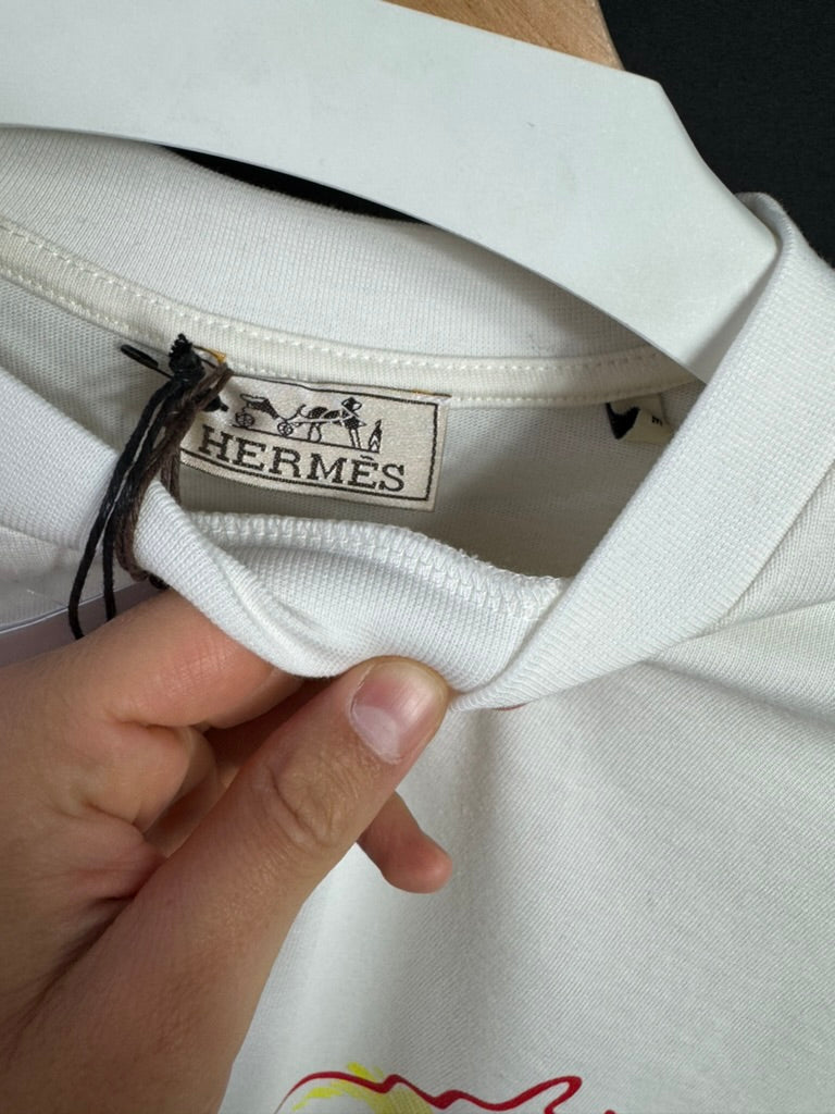 Playera Hermes Cavalcade Blanca UA