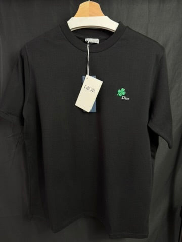 Playera Dior Trebol Bordado Negro UA