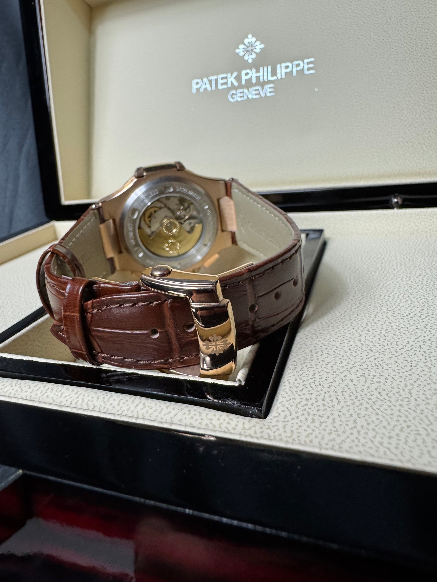 Patek Philippe Nautilus Chronograph Rose Gold Brown Dial