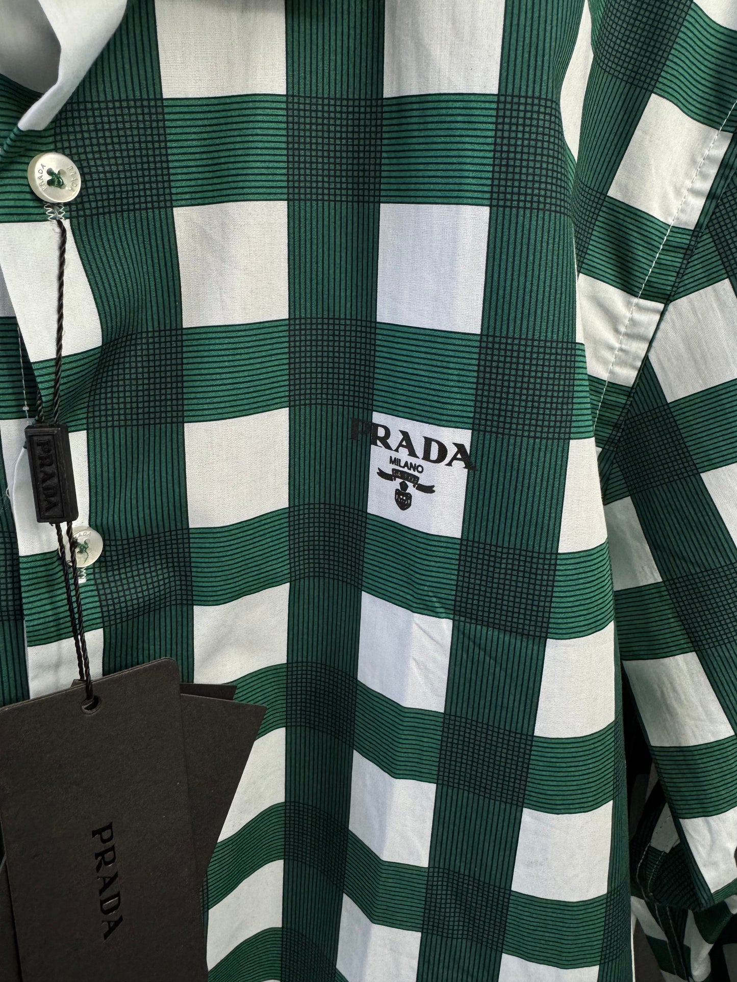 Camisa Prada Verde Cuadros UA