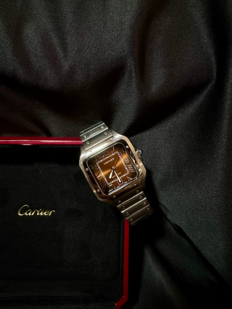 Cartier Santos Cafe Acero