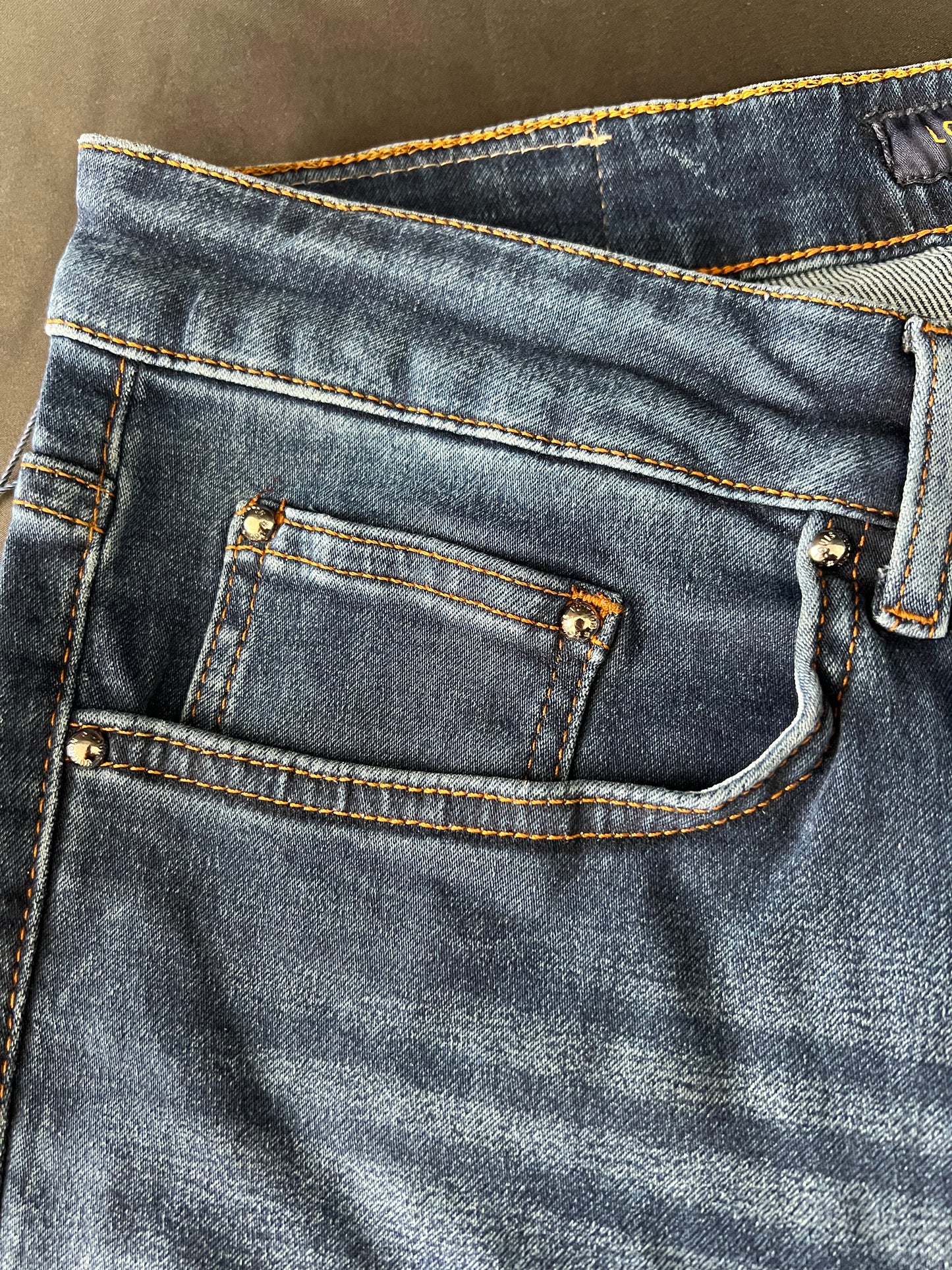 Jeans Louis Vuitton Azul Monogram Bordados