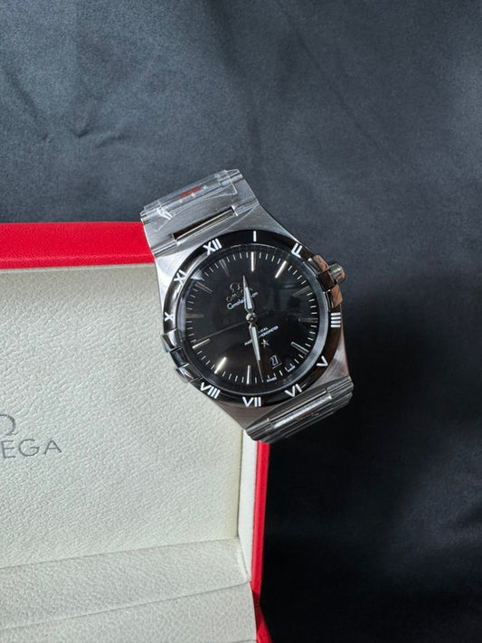 Omega Constellation Black/ Acero