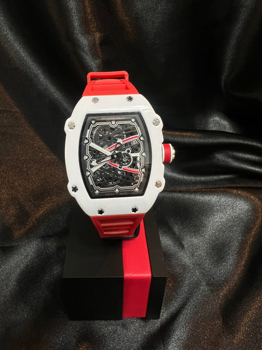 Richard Mille 67-02 Blanco Extensible Rojo
