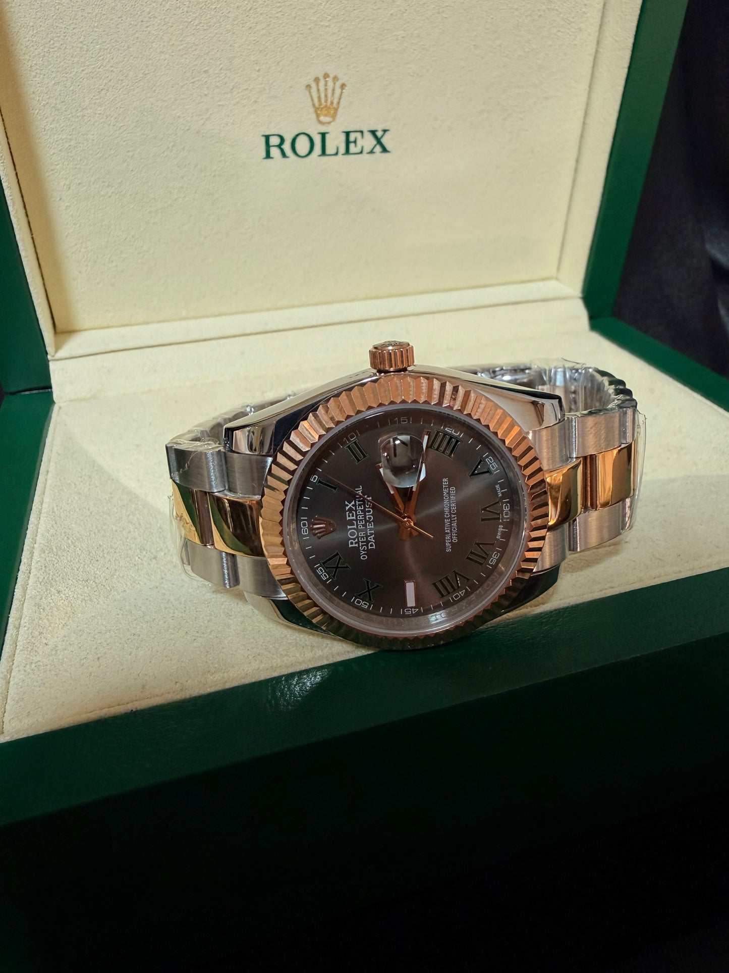 Rolex Wimbledon Two Tone Oyster Rose Gold