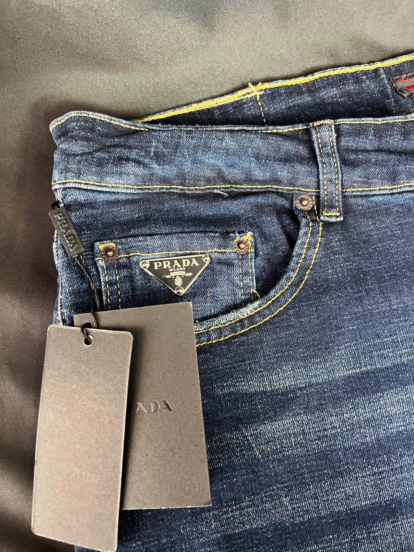 Jeans Prada Azul Placa