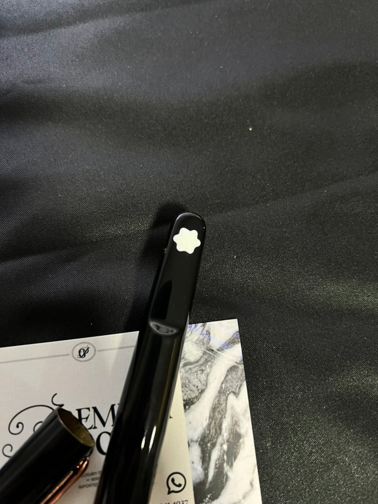 Pluma Mont Blanc Negro con Oro Rosa