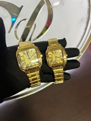 Cartier Pareja Dorado Cara Dorada