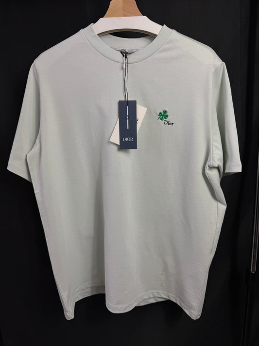 Playera Dior Trebol Bordado Menta UA