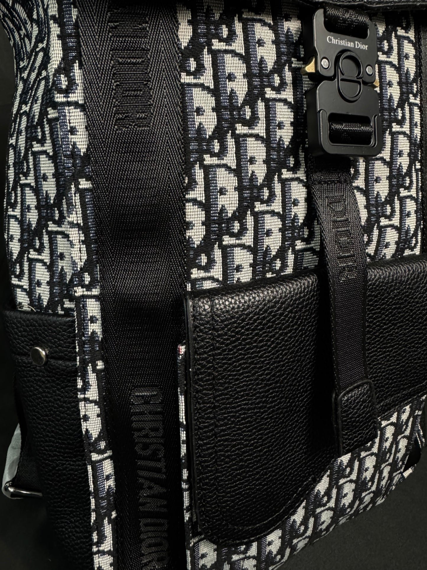 Dior Saddle Backpack Jacquard Canvas