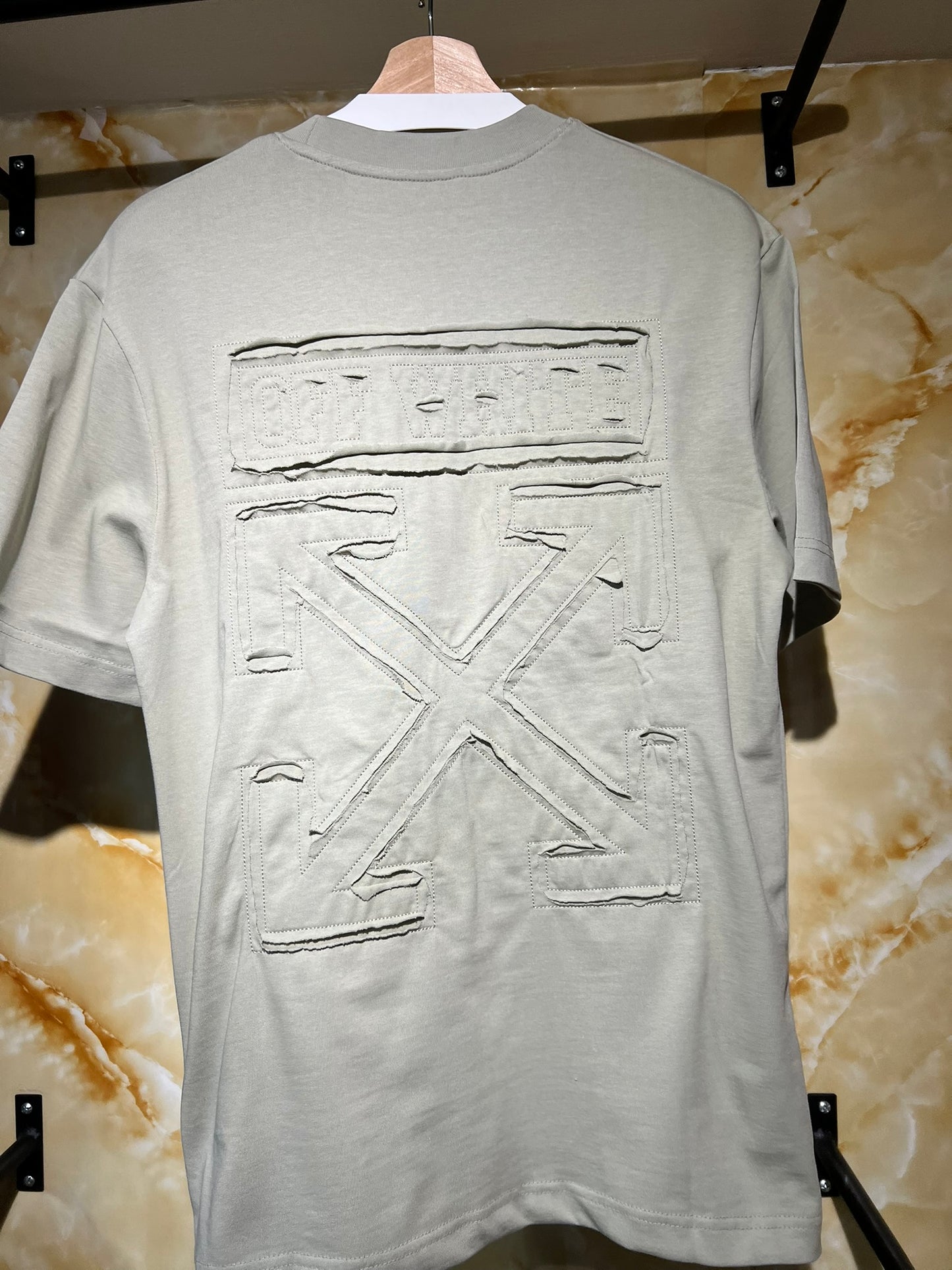 Off-White “Hands Arrows” Embroidered Sage Green