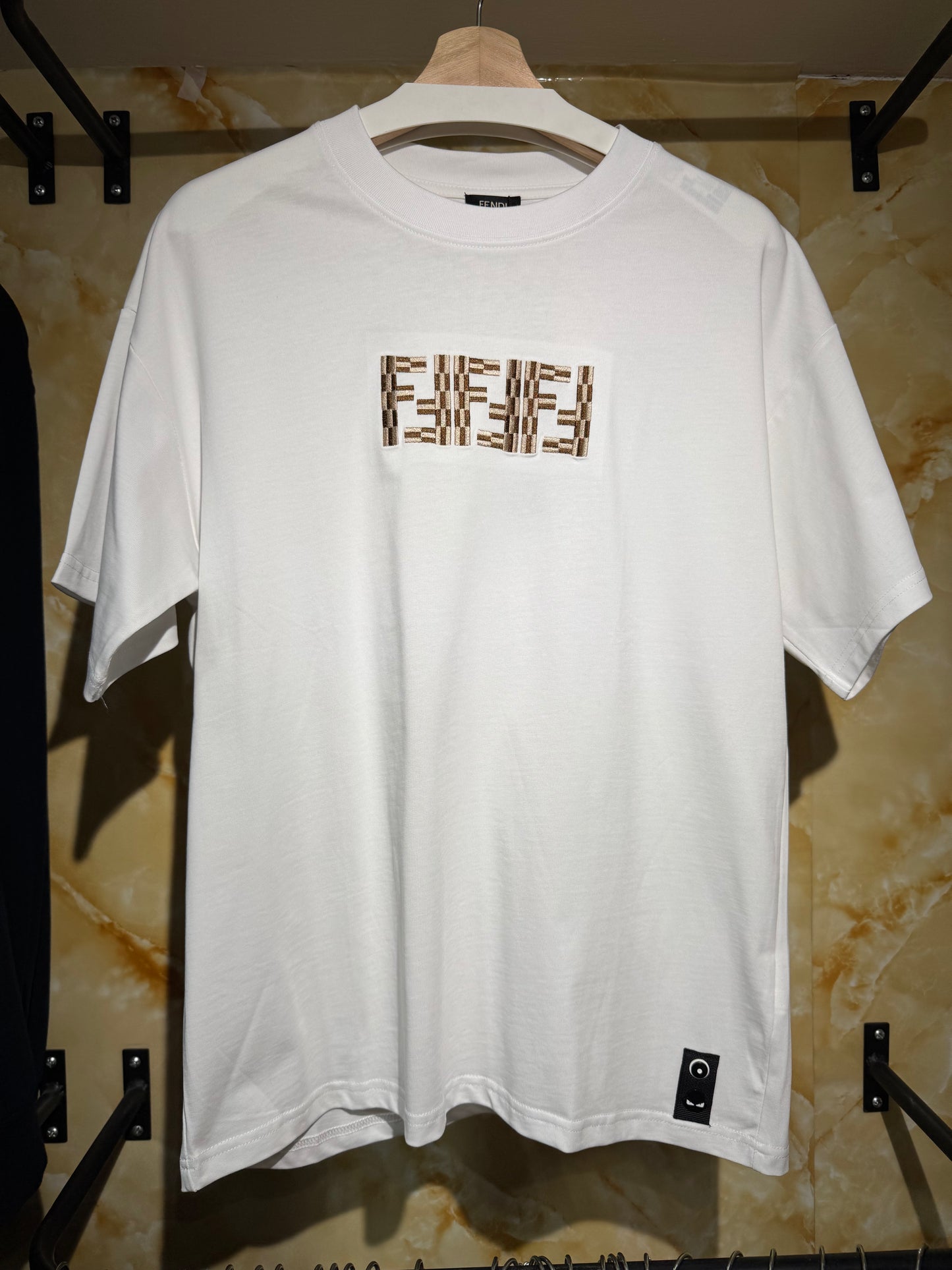 Fendi “FF Embroidered Logo T-Shirt”