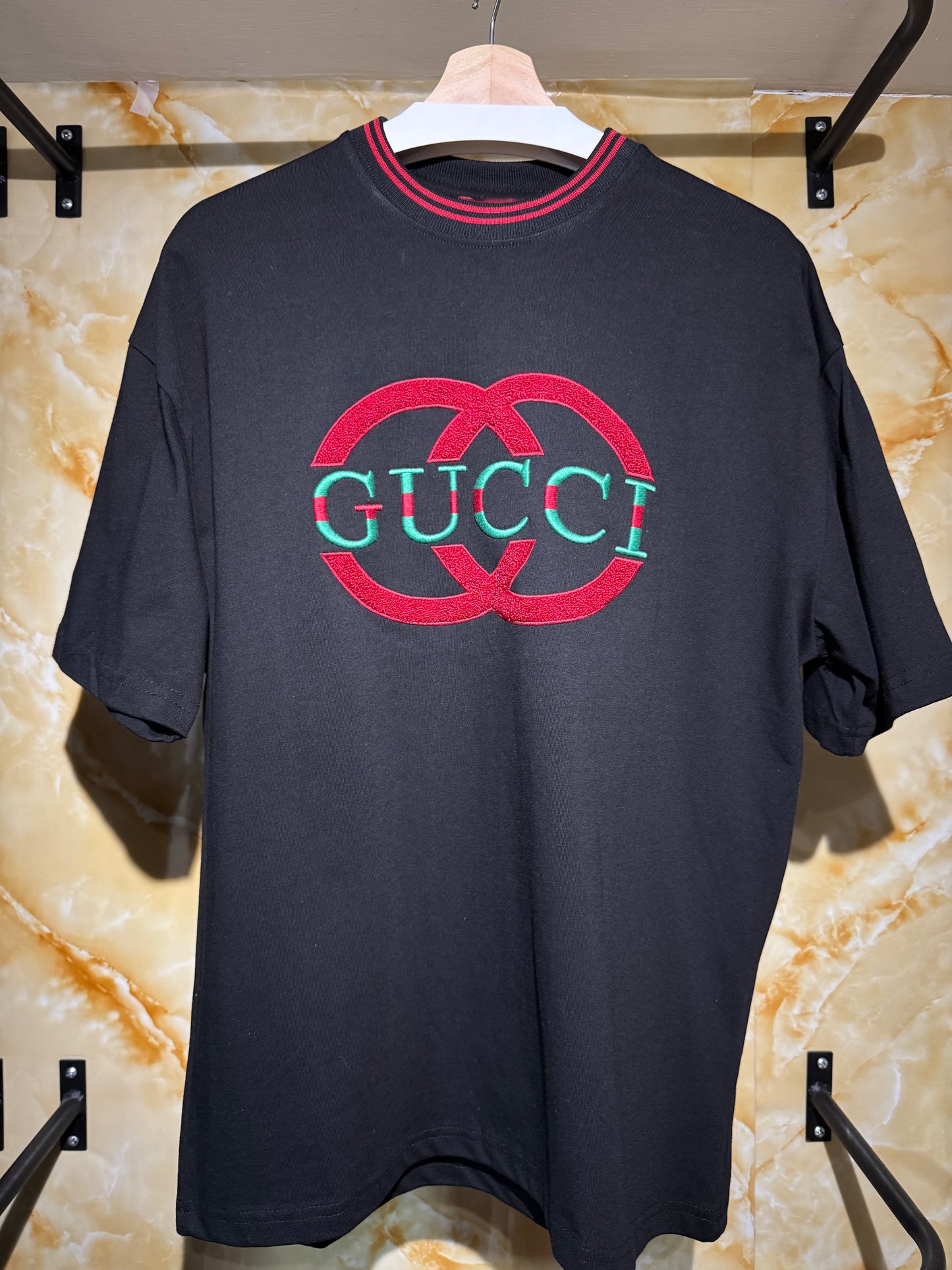 Gucci “Interlocking G Embroidered Logo T-Shirt”