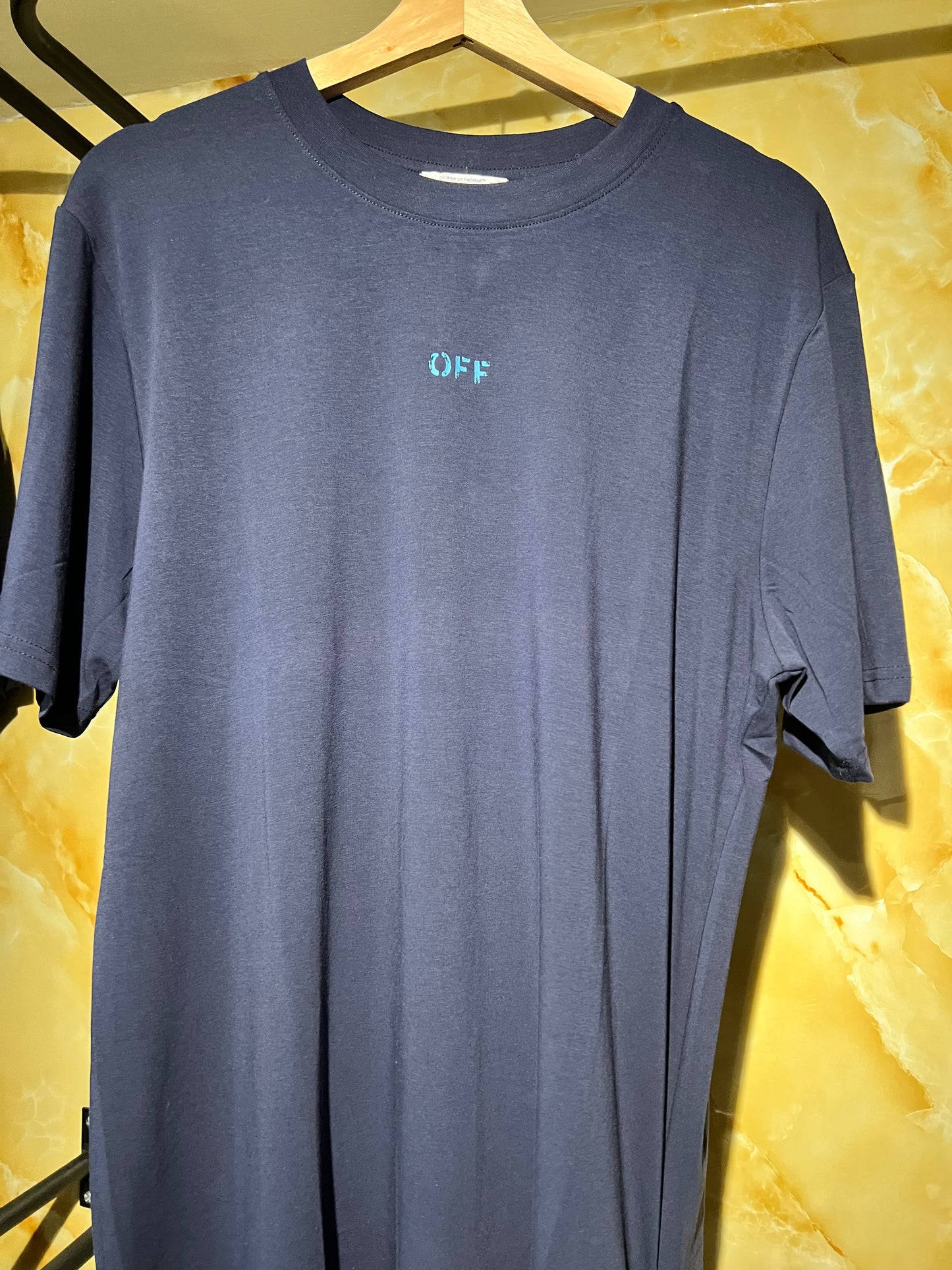 Off White Spandex Color Azul