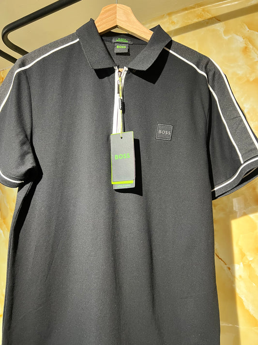 Boss Playera Polo Negra Mini Logo