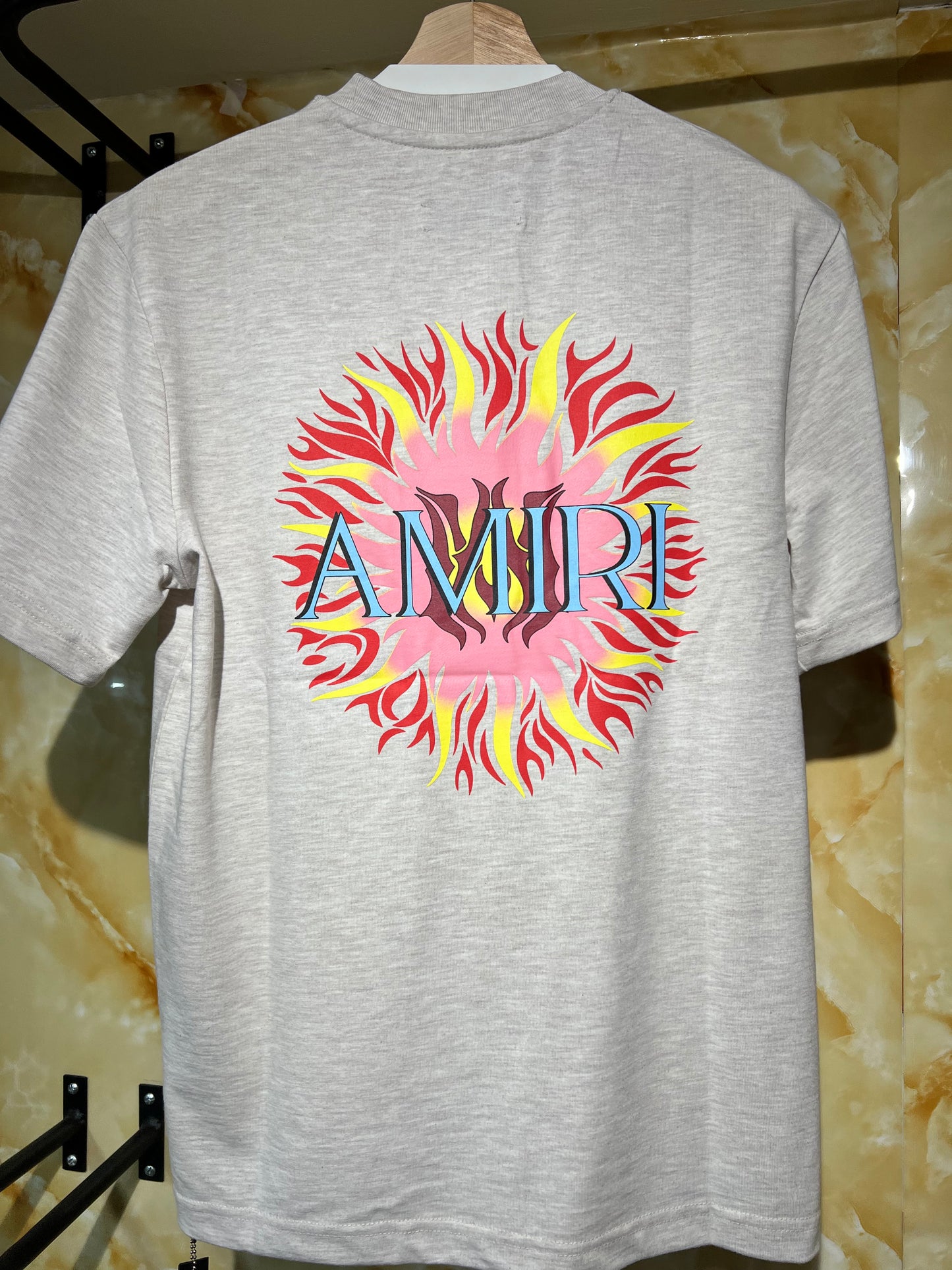 Amiri Flaming Sun Tee Gris