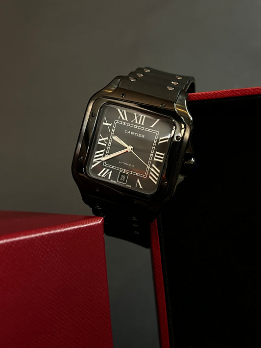 Cartier Santos "Black" Caucho