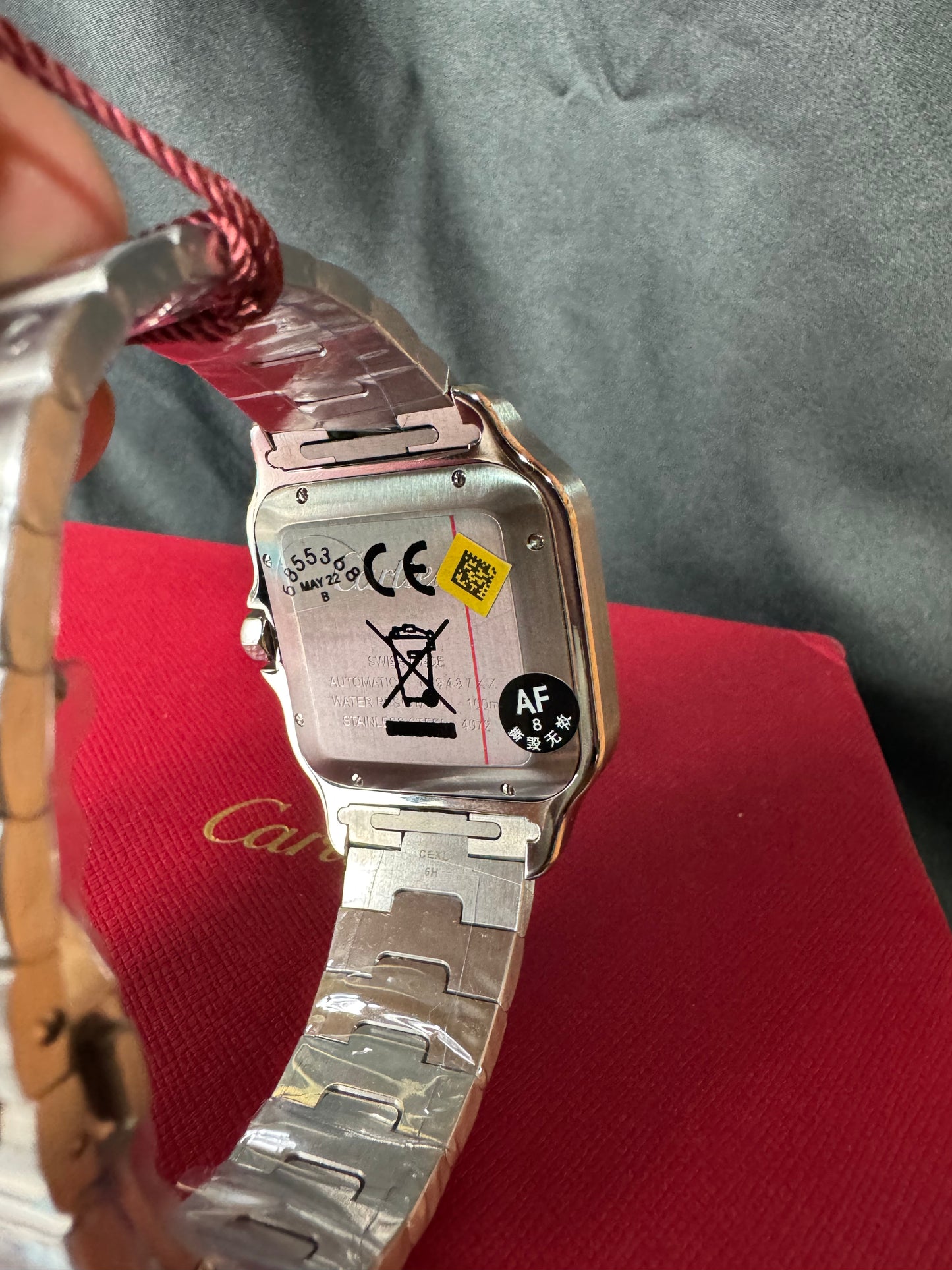 Cartier Santos Plata Suizo
