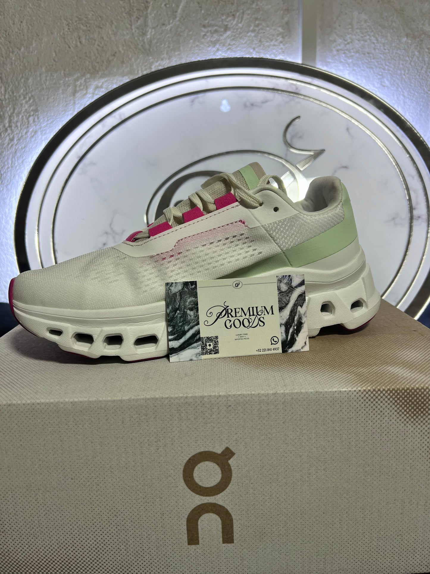 On Cloud Monster Blanco Rosa