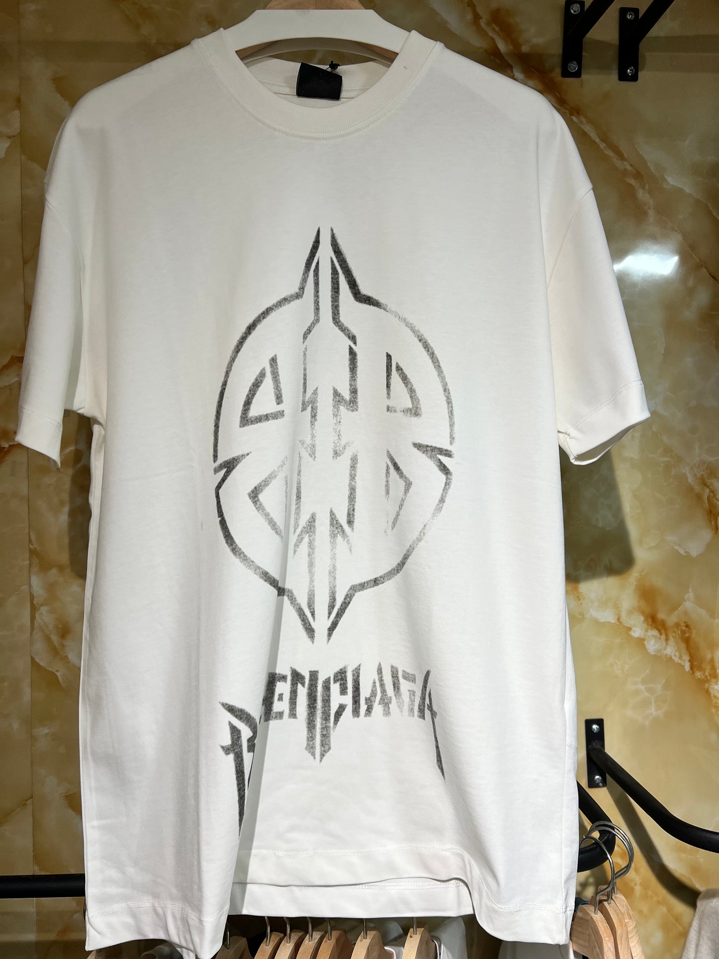 Balenciaga “Metal Logo Distressed T-Shirt”