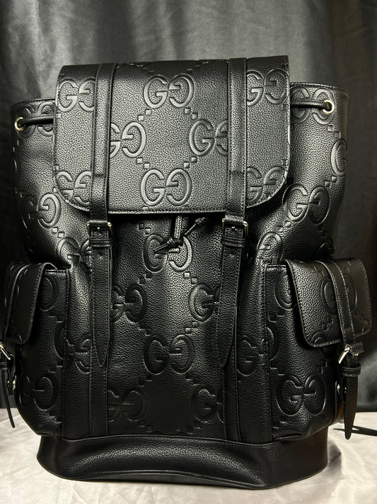 Gucci GG Embossed Leather Backpack – Black