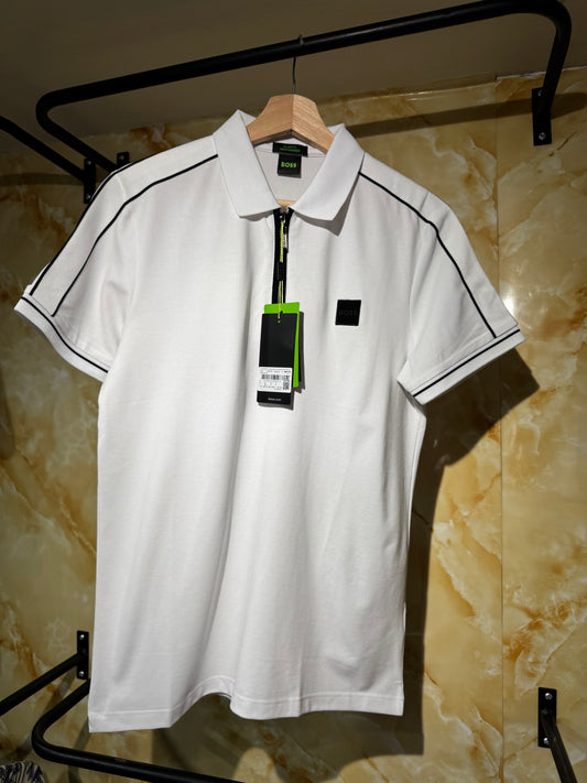 Boss Playera Polo Blanca Mini Logo