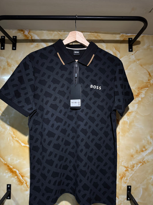 Boss Playera Polo Negra B