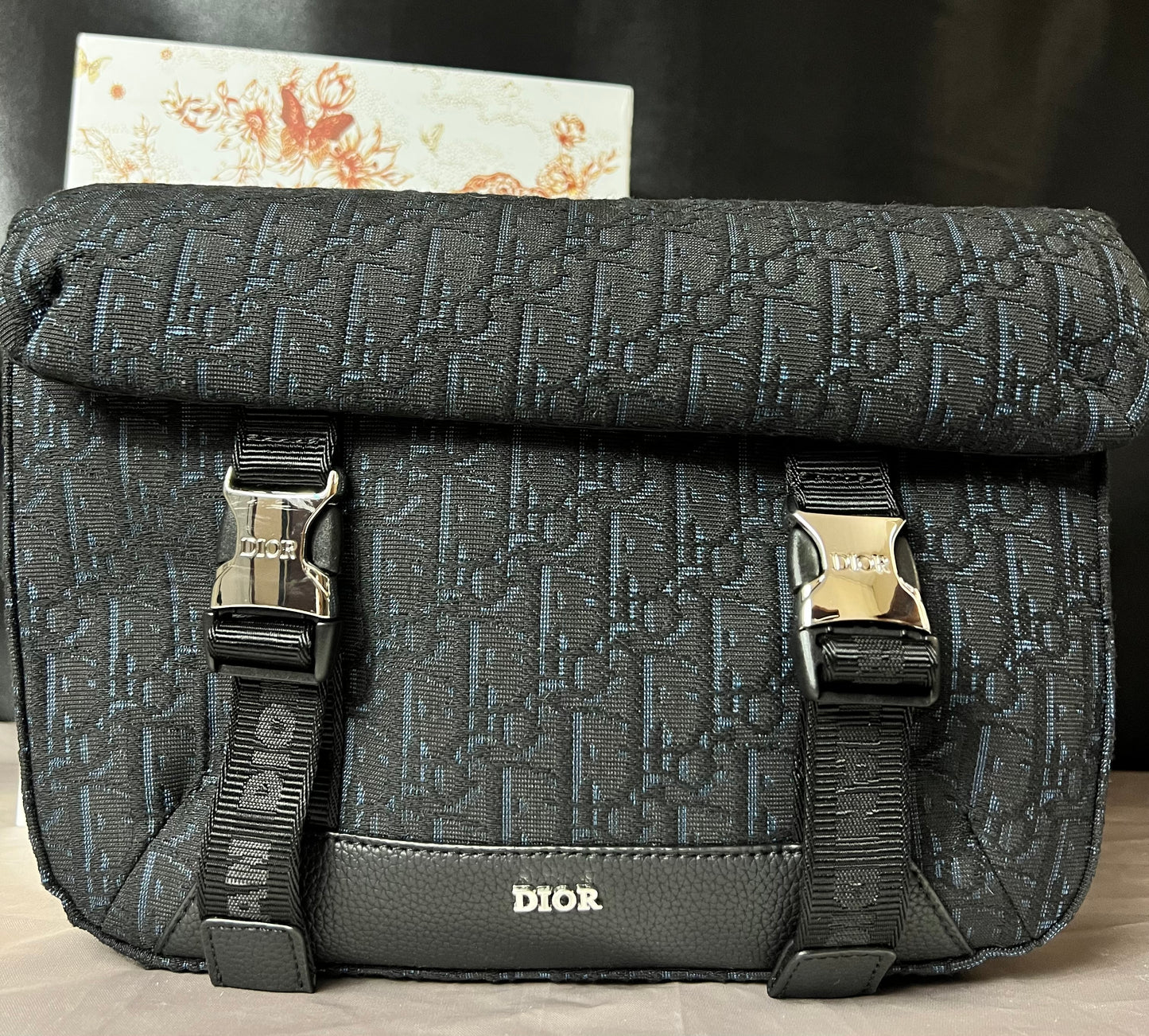 Dior Roll Top Backpack en Dior Oblique Jacquard