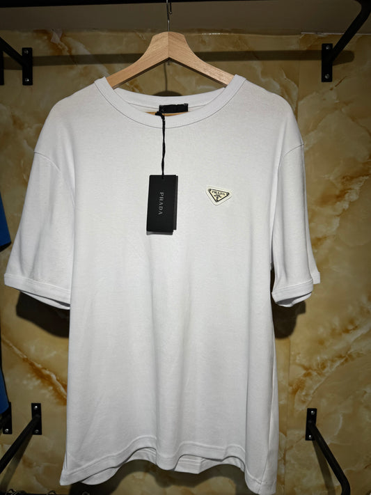 Prada Blanca Con Placa Blanca