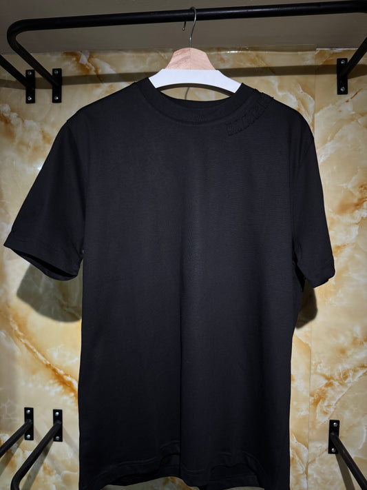 Marni T-Shirt Negra con Logo Bordado