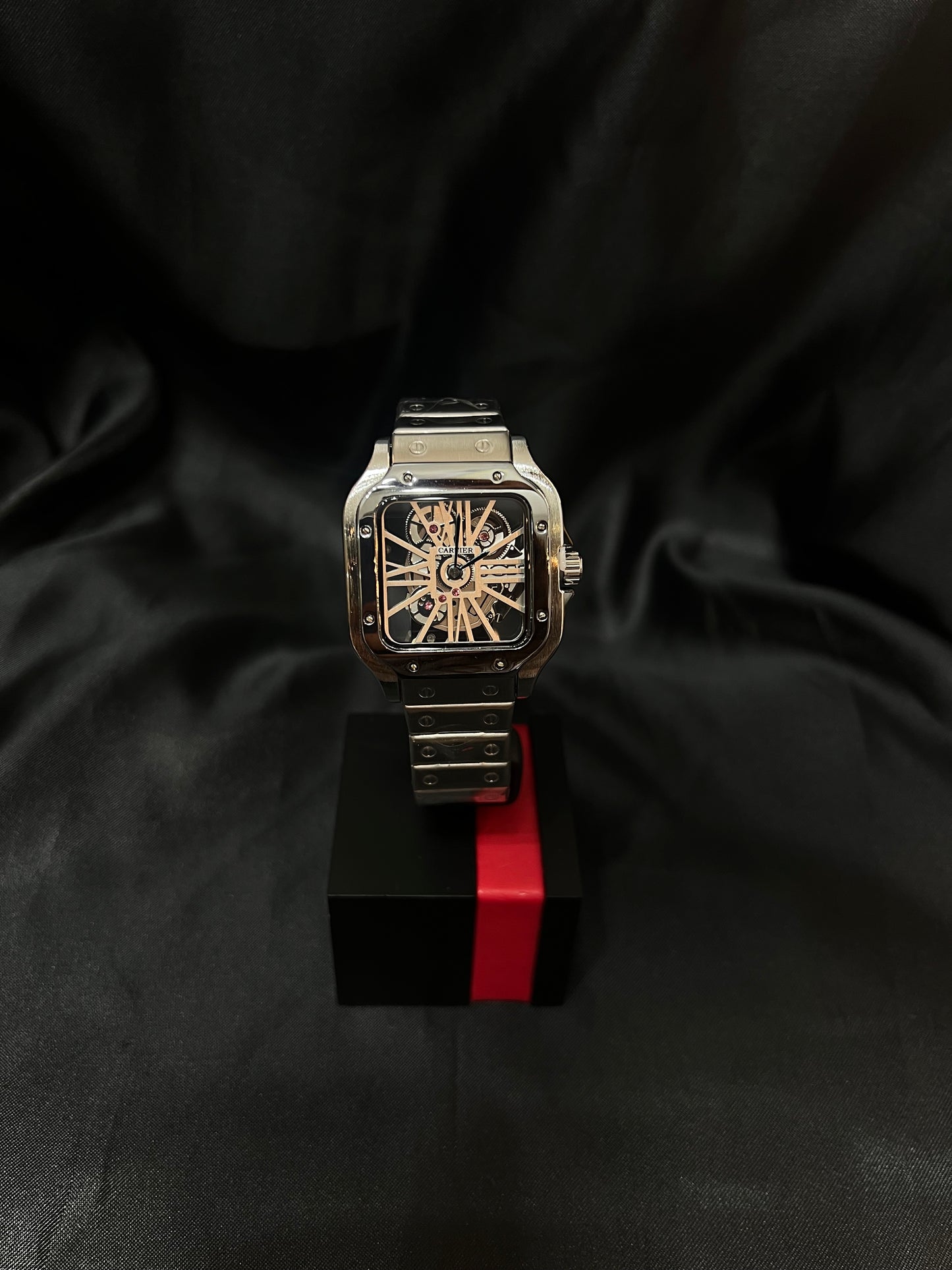 Cartier Santos Skeleton Plata AA