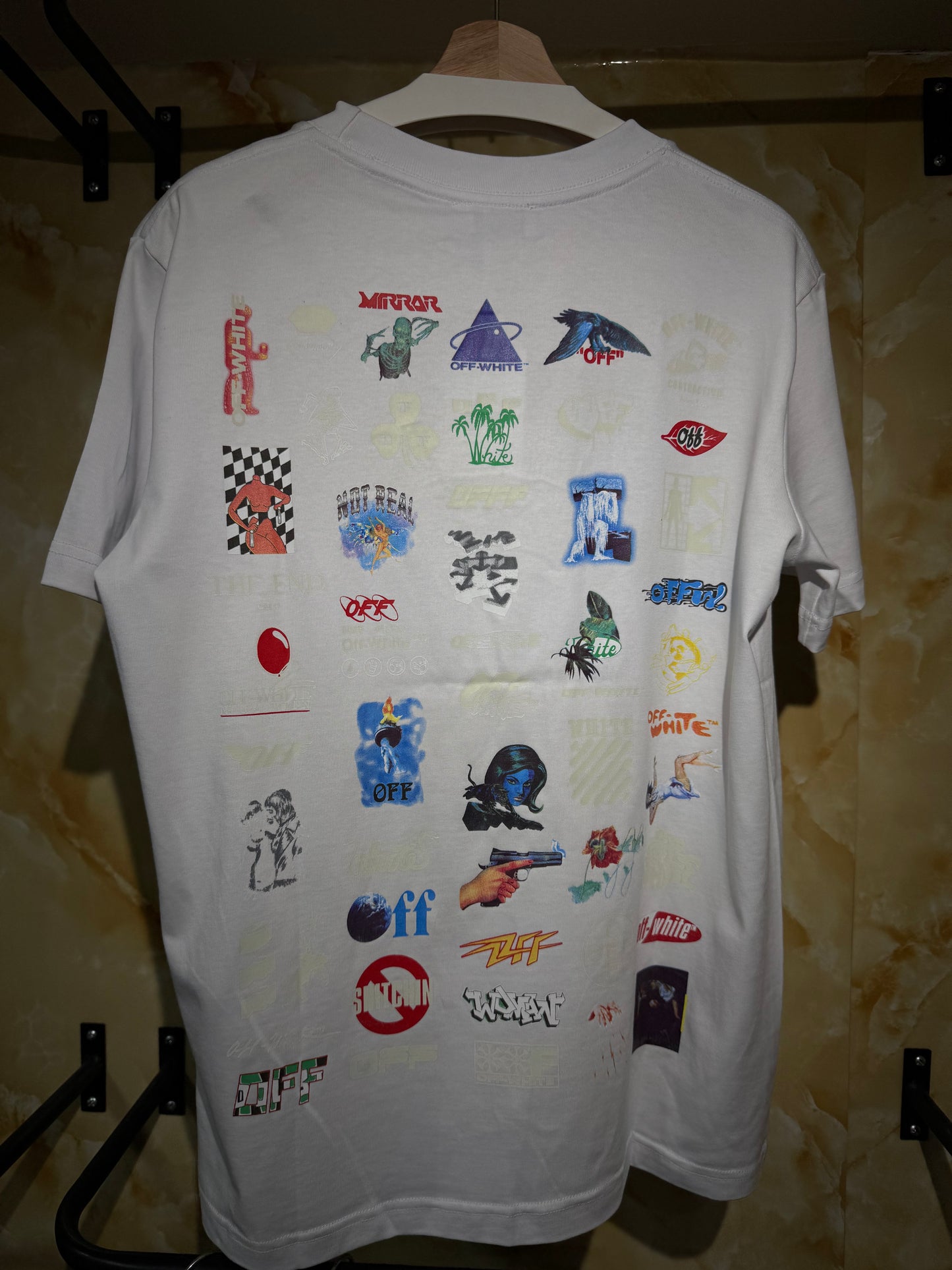 Off-White™ “EST. 13” – White Multilogo Tee