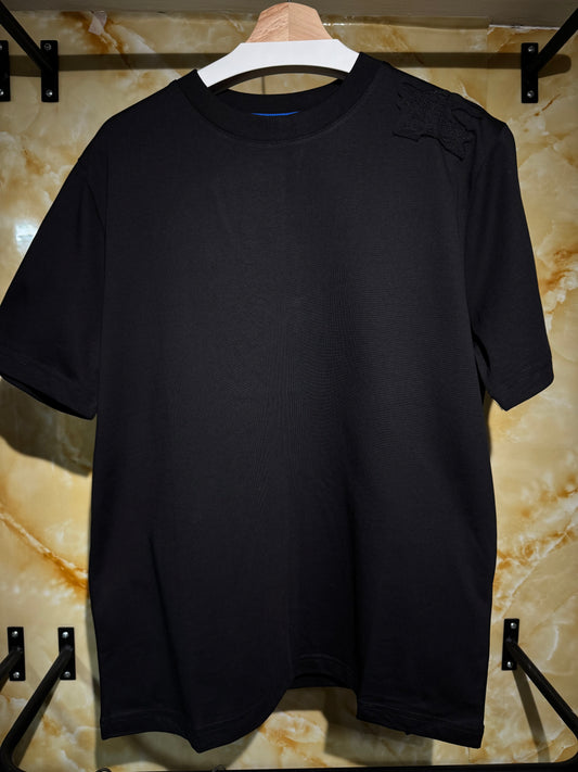 Burberry Knight Shoulder Patch Tee – Black