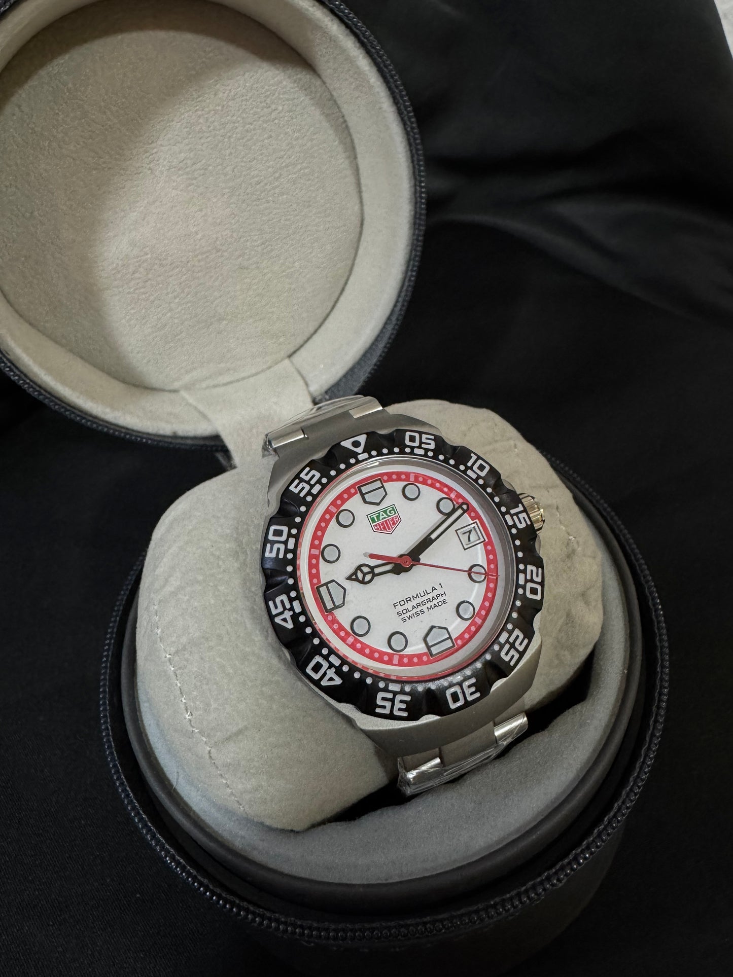 TAG Heuer Formula 1 Solargraph Negro y Blanco Acero