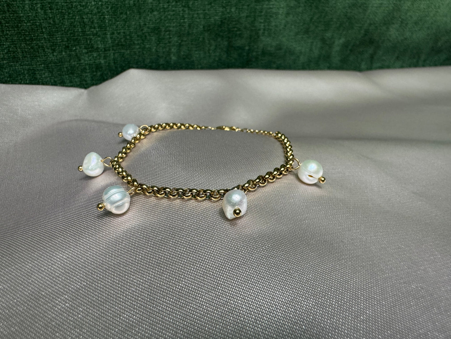 Pulsera Oro Perlas
