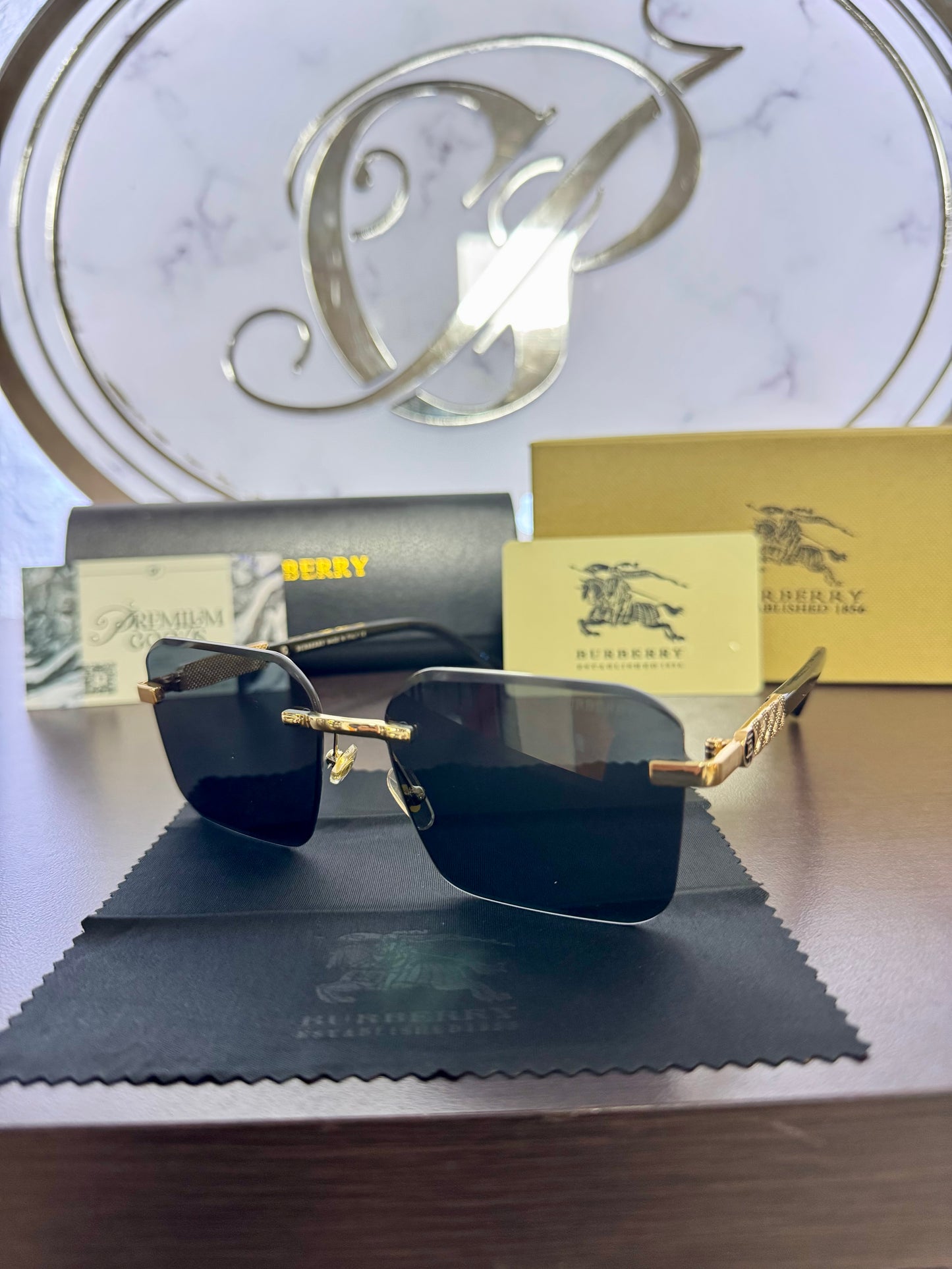 Lentes Burberry Cuadrados Azules