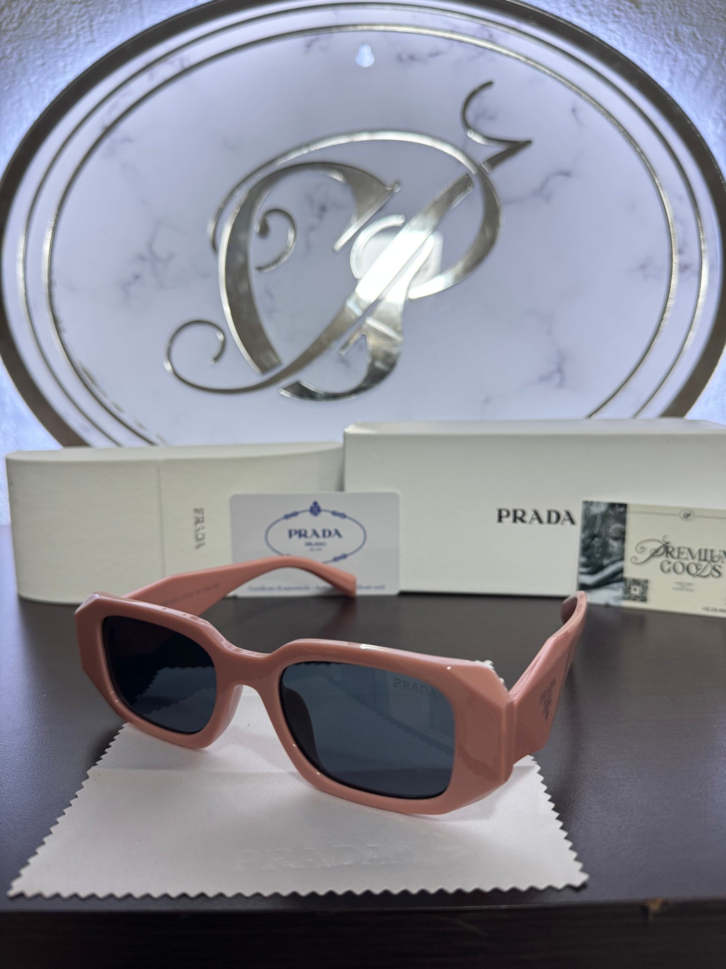 Lentes Prada Negros Rosas
