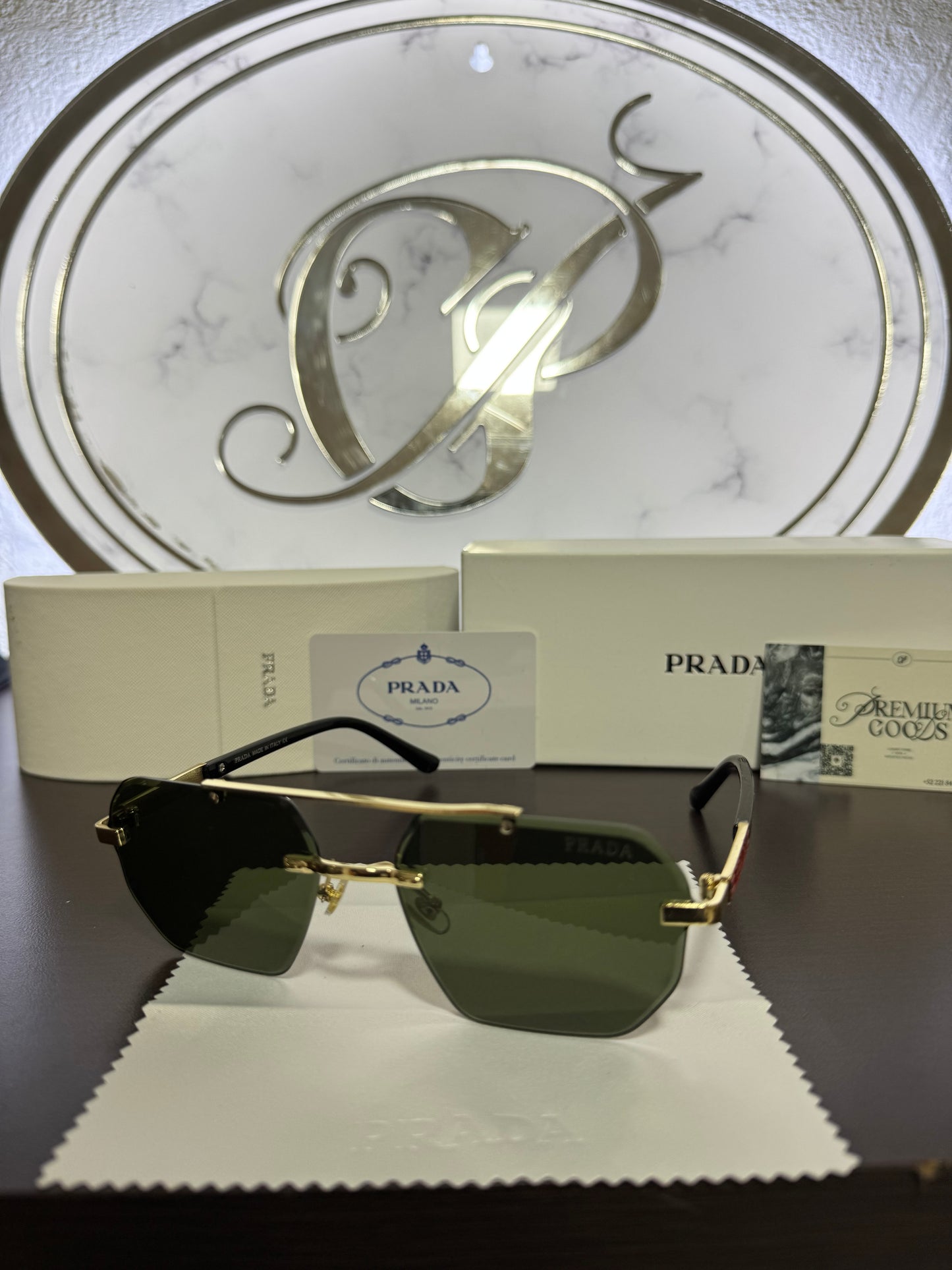 Lentes Prada Cuadrados Verdes