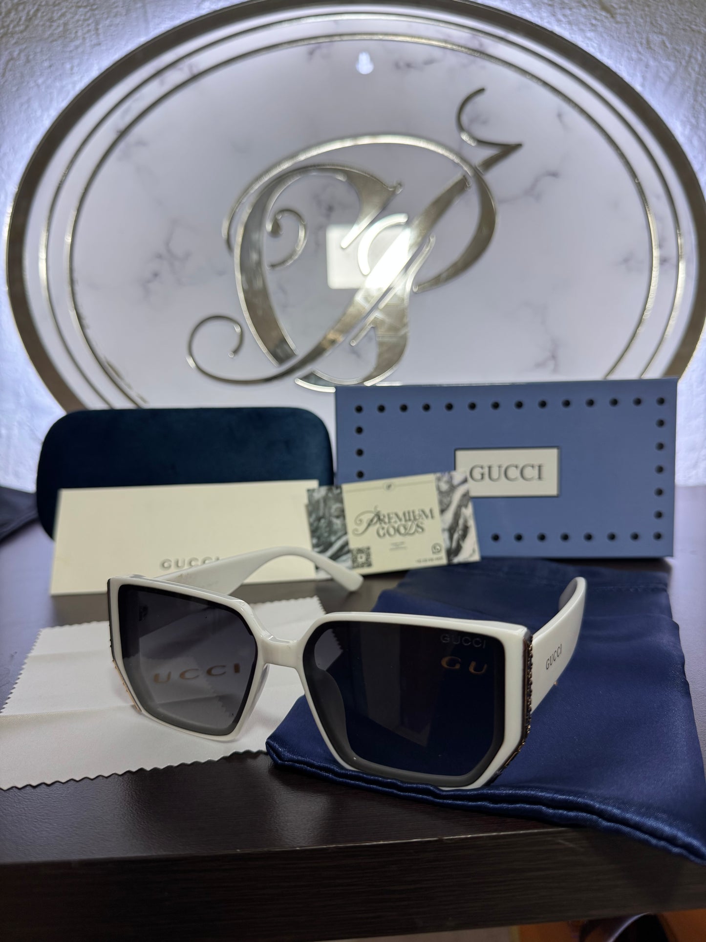 Lentes Gucci Blancos Con Negro
