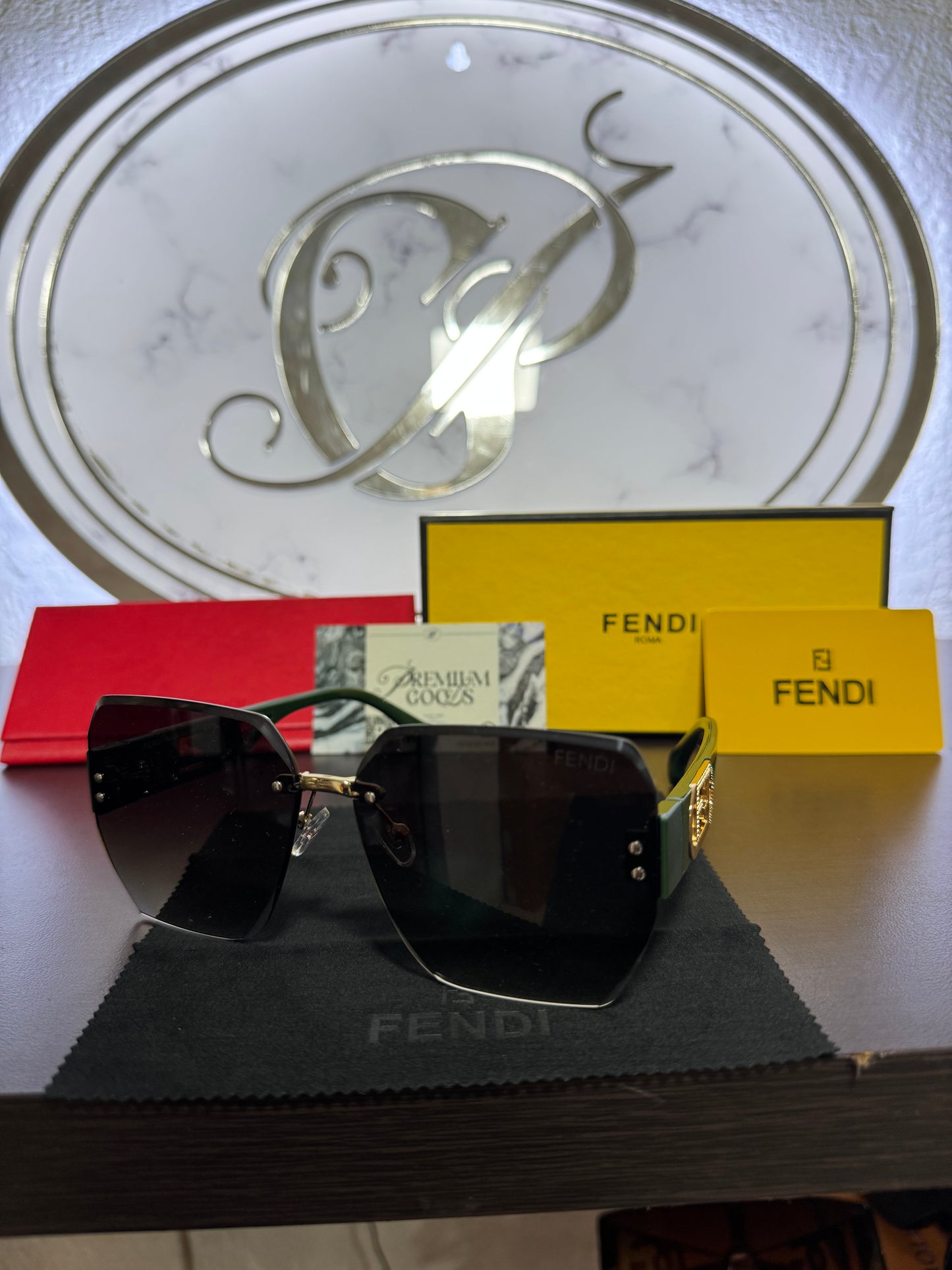 Lentes Fendi Cuadrados Verde
