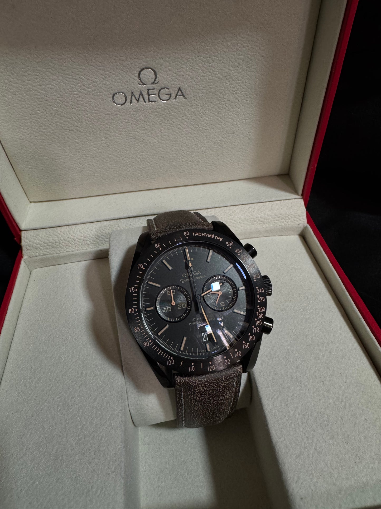 Omega Speedmaster Dark Side Of The Moon Cuero