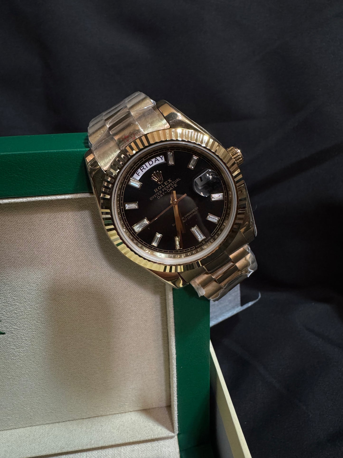 Rolex Day Date Presidente Negro Diamante