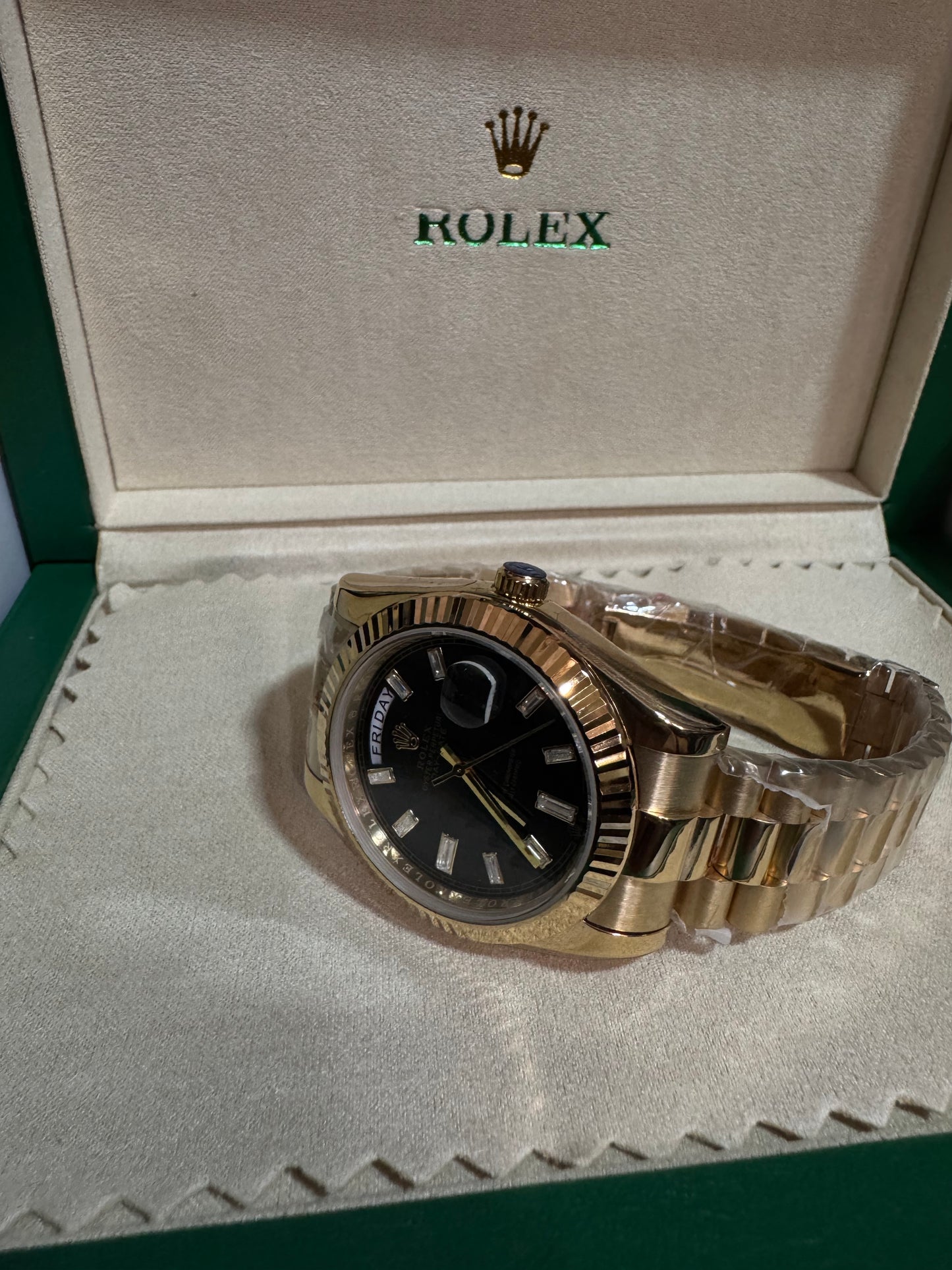 Rolex Day Date Presidente Negro Diamante