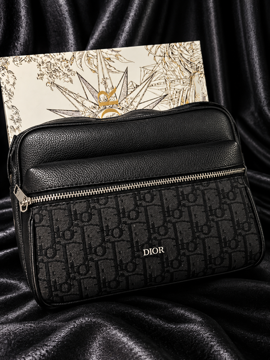Dior Shoulder Bag Jacquard Black