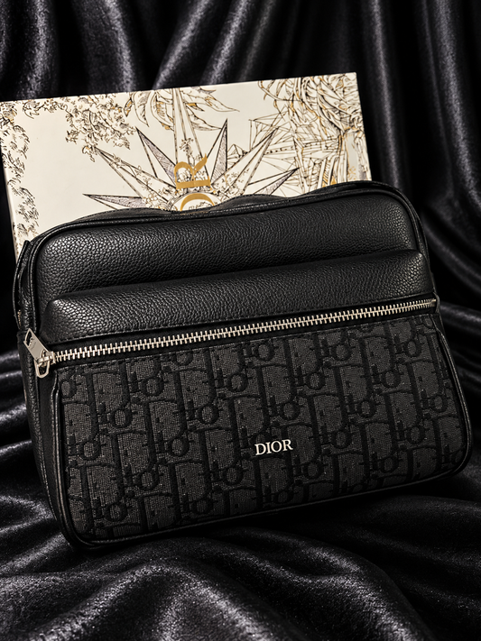 Dior Shoulder Bag Jacquard Black