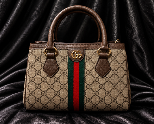 Gucci Ophidia GG Supreme Tote Beige con Café