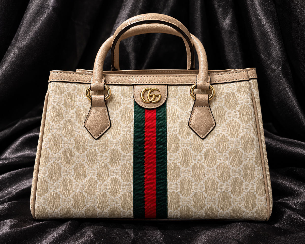 Gucci Ophidia GG Supreme Tote Beige Claro